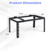 Adjustable black mini split ground stand dimensions for 9000-36000 BTU ductless air conditioners, ensuring stable.