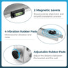 Mini split wall mounting bracket features magnetic levels, adjustable rubber pads, and anti-vibration dampers for easy.