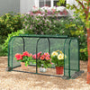 Mini Tunnel Greenhouse with Roll-up Zipper Door-Green - Gallery View 1 of 8