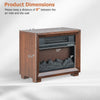 Mini wooden tabletop fireplace with realistic flame effect, measuring 13.1" x 11.4", ideal for cozy spaces.