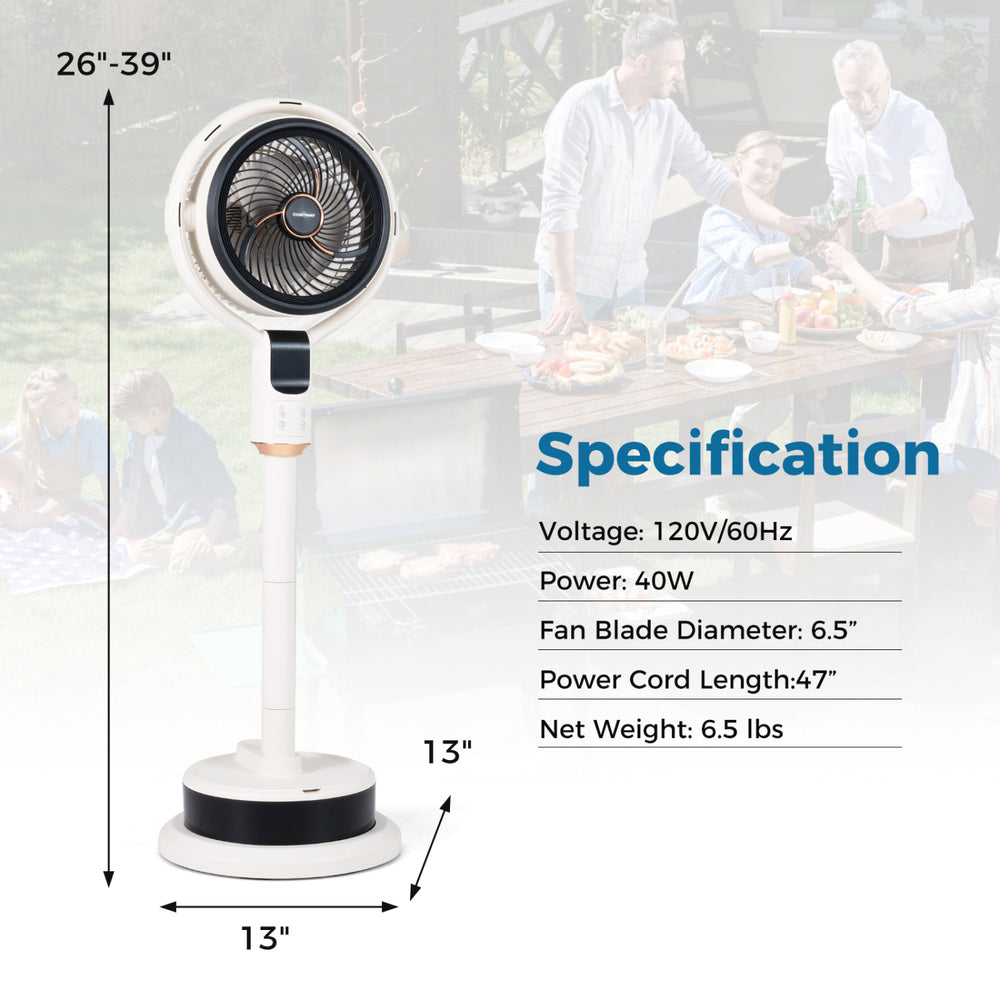 Misting Pedestal Fan Air Circulator with 90° Auto Oscillation Floor Standing Fan with 8 Speeds - Gallery View 5 of 11