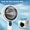 Misting Pedestal Fan Air Circulator with 90° Auto Oscillation Floor Standing Fan with 8 Speeds - Gallery View 7 of 11