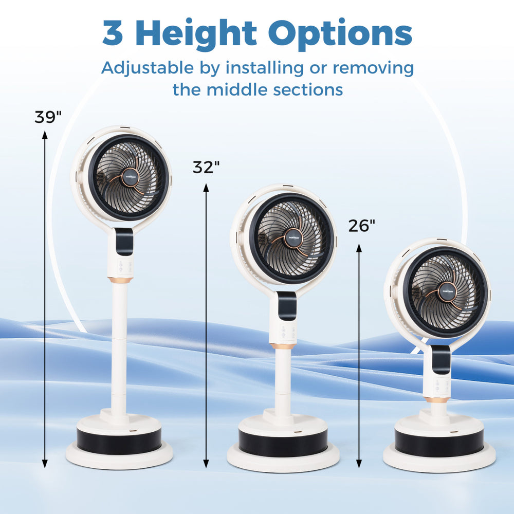 Misting Pedestal Fan Air Circulator with 90° Auto Oscillation Floor Standing Fan with 8 Speeds - Gallery View 10 of 11