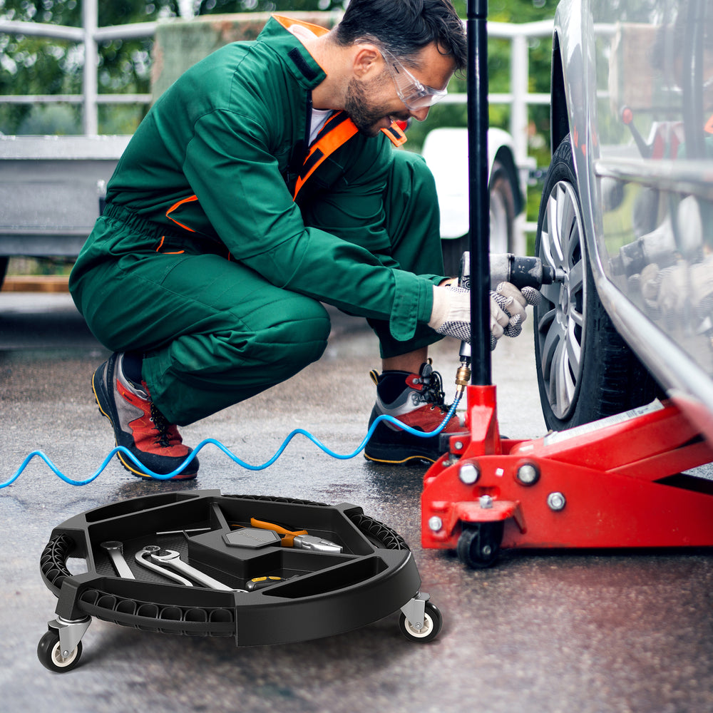 Mobile automotive tool creeper featuring a premium polypropylene surface, lightweight design for easy mobility in.