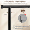 Close-up of the reinforced metal frame of a mobile garment rack, showcasing its 1-inch thick, deformation-resistant.