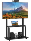 Mobile TV Stand with Camera Shelf and AV Shelves for 32-80 Inch Flat/Curved TVs