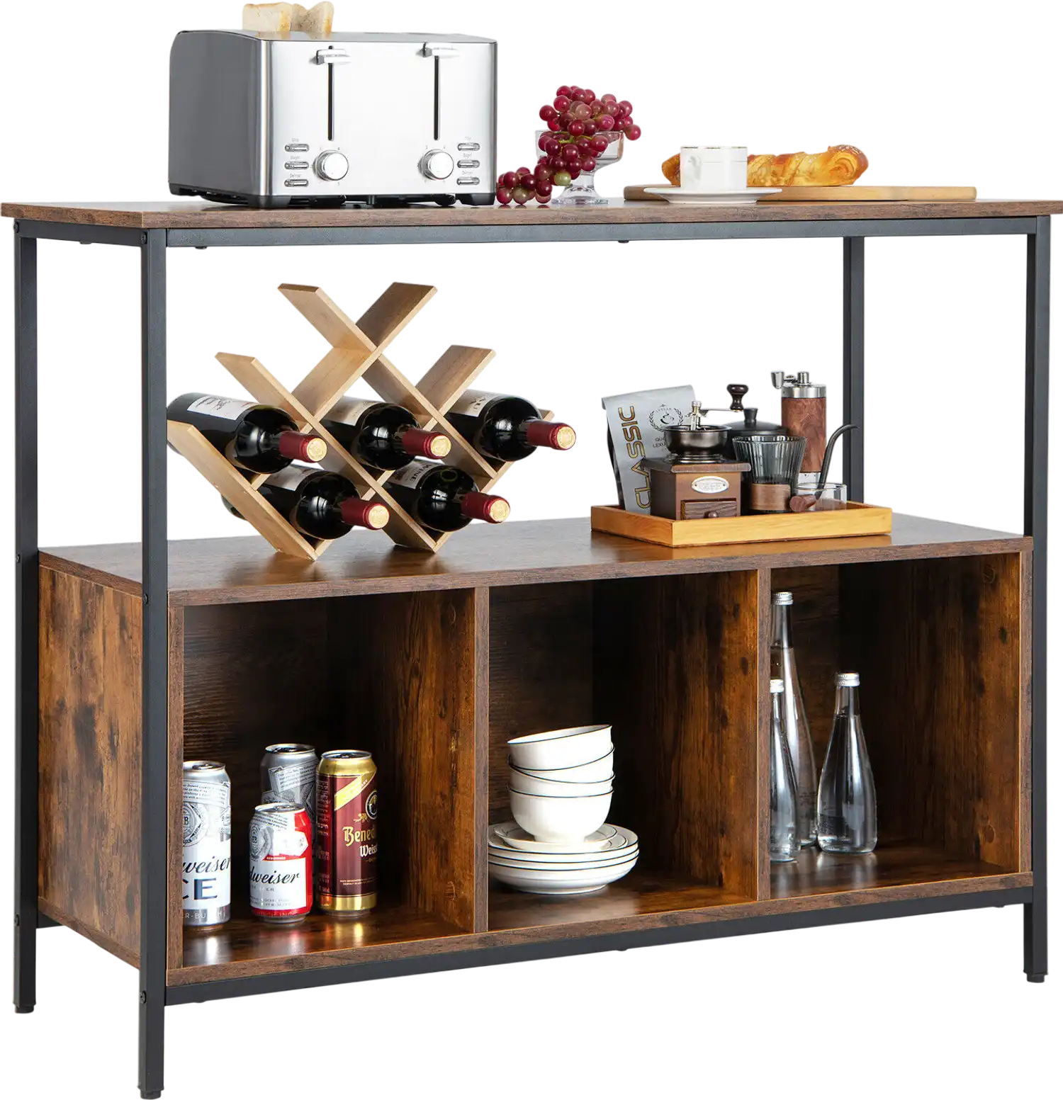 Costway Modern Kitchen Buffet Sideboard 3 Compartments 25497681 New