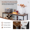 Modern kitchen buffet sideboard in rustic brown with three compartments, ideal for dining and kitchen organization.