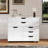 Costway 5-Drawer Mobile Chest Modern Cabinet with Casters New