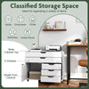 Costway 5-Drawer Mobile Chest Modern Cabinet with Casters New