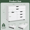 Costway 5-Drawer Mobile Chest Modern Cabinet with Casters New