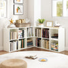 Modern 6-cube bookcase in white, offering versatile storage for crafts and decor, perfect for corner placement in any.