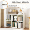 Modern 6-cube bookcase in white with anti-tipping kits, perfect for organizing decor in living rooms or bedrooms.