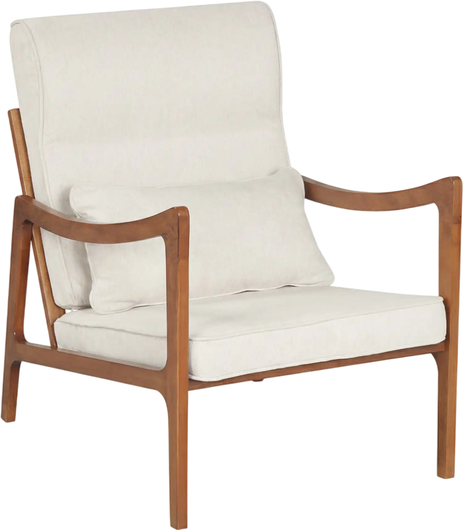 Costway Modern Upholstered Accent Chair Solid Rubber Wood Armchair 39379090 New