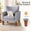 Modern gray accent chair with removable cushion, sturdy legs, and ergonomic design, perfect for living rooms and reading nooks.