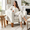 Modern Accent Chair with Removable Cushion & Pillow for Living Room-Beige - Gallery View 1 of 9
