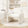 Modern Accent Chair with Waist Pillow and Armrests for Living Room Bedroom-Beige - Gallery View 1 of 9