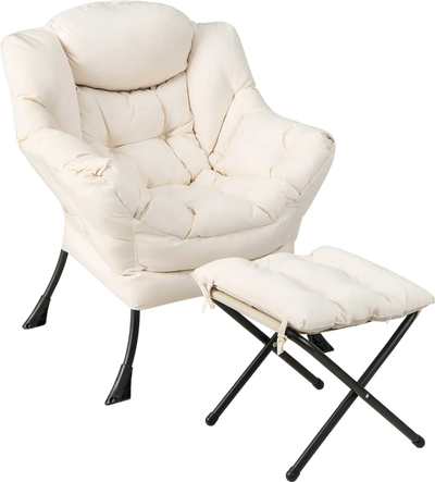 Costway Modern Accent Sofa Chair Folding Footrest Side Pocket 46278935 New