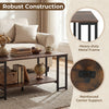 Modern accent table featuring a heavy-duty metal frame and open storage shelf, perfect for organizing living room.