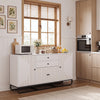 Modern Buffet Sideboard Cabinet w/ 2 Drawers & Adjustable Shelves for Dining Room-White - Gallery View 1 of 10