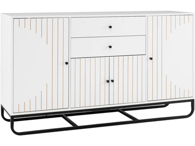 Costway Modern Buffet Sideboard Cabinet 2 Drawers Adjustable Shelves 52708301 New