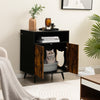 Industrial Cat Litter Box Enclosure with Entry and Open Compartment-Rustic Brown - Gallery View 1 of 10