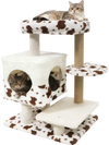 Cat tree featuring a cozy two-entrance condo, wide perch, and scratching posts for indoor play and relaxation.