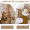 Cat tree with jute rope scratching posts and sponge padded platforms for indoor cats, featuring natural wood branches.