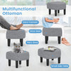 Grey Modern Club Swivel Accent Chair with ottoman footrest shown in a living room setting, ideal for cozy conversations.