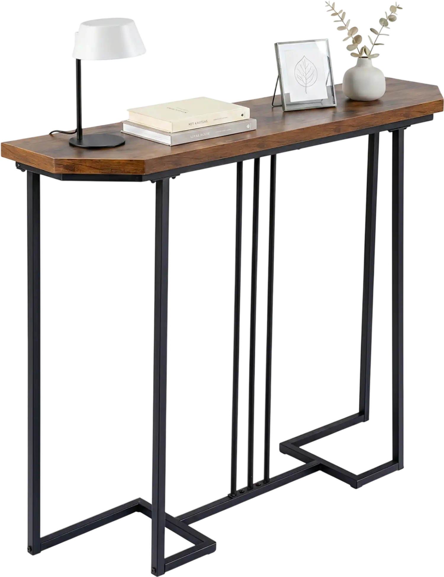 Costway Modern Narrow Entryway Console Table w/ Metal Legs 49768912 New