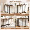 Narrow rustic brown console table with metal legs, ideal for entryways, hallways, or behind sofas for organized display.