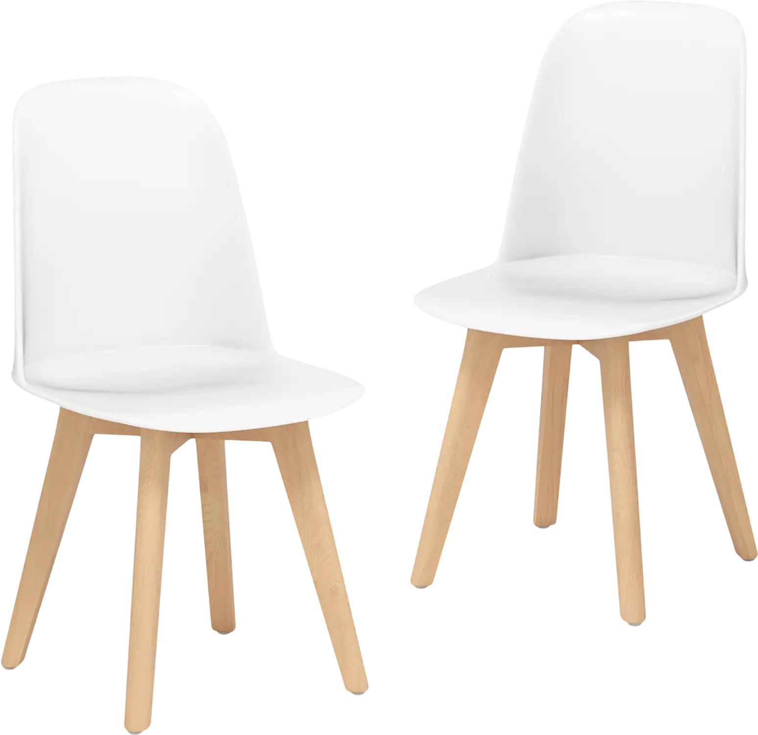 Costway Modern Dining Chair Set of 2 Beech Wood Legs Tilt Backrest 54997048 New
