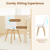 Modern dining chair with ergonomic tilt backrest and solid beech wood legs, perfect for dining or office use.
