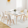 Modern dining chair set featuring solid beech wood legs and ergonomic tilt backrests, ideal for dining or living spaces.