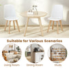 Modern dining chair set of 2 with solid beech wood legs and ergonomic tilt backrests, ideal for various living spaces.
