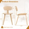 Dimensions of the Modern Dining Chair with wide seat, rubber wood veneer, suitable for kitchens and dining rooms.