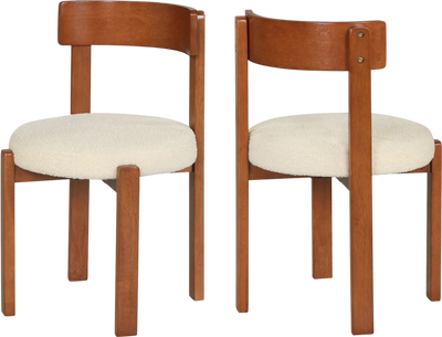 Costway Modern Dining Chairs Set of 2 Solid Rubber Wood Legs 34451134 New