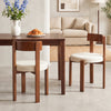 Modern dining chairs set of 4 with solid rubber wood legs and sponge padded seats, perfect for cozy dining spaces.