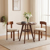 Modern dining chairs set of 4 with solid rubber wood legs, featuring cozy sponge padded seats and ergonomic curved.
