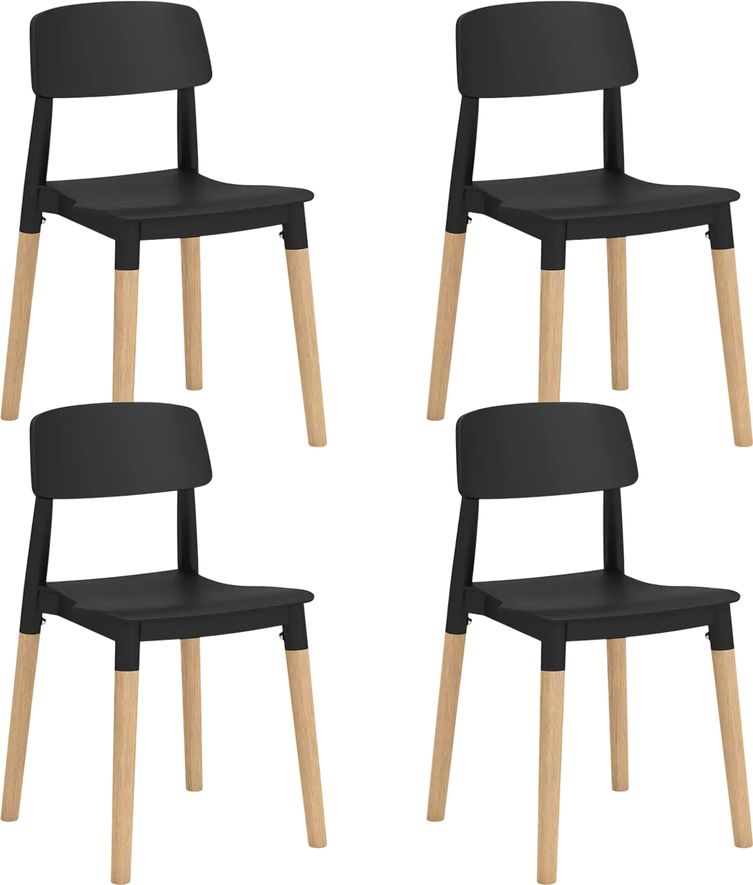 Costway Modern Dining Side Chairs Set of 4 Ergonomic Backrest 82457163 New