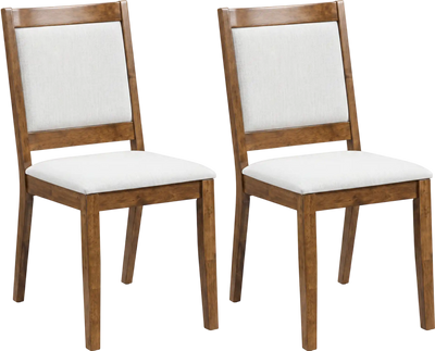 Costway Modern Upholstered Dining Chair Set of 2 Padded Backrest 796854231 New