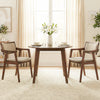 Beige upholstered dining chairs set of 2 with rubber wood frame, ergonomic design, perfect for modern dining spaces.