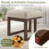 Modern farmhouse dining chair with thick padded seat, walnut rubber wood frame, and anti-slip foot pads for stability.