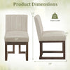 Side view of a Modern Farmhouse dining chair with 5.5" thick padded seat, walnut frame, and ergonomic design.