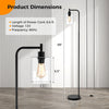 Modern floor lamp with a black frame and clear glass lampshade, featuring a foot switch for easy control, 66 inches.
