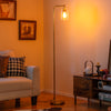 Modern Floor Lamp with Hanging Glass Lampshade and Foot Switch-Golden - Gallery View 1 of 10