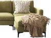 Modern Living Room Set: Modular L-shaped Sectional Sofa, Lift Top Coffee Table & 3-Globe Floor Lamp