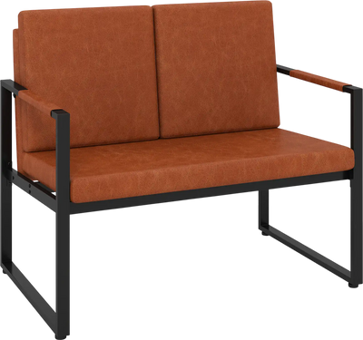 Costway Modern 2-Seater Loveseat Sofa Small Couch 90433073 New
