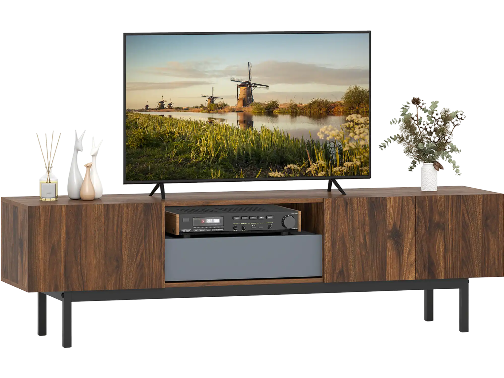 Costway Modern Mid Century TV Stand for TVs up to 82