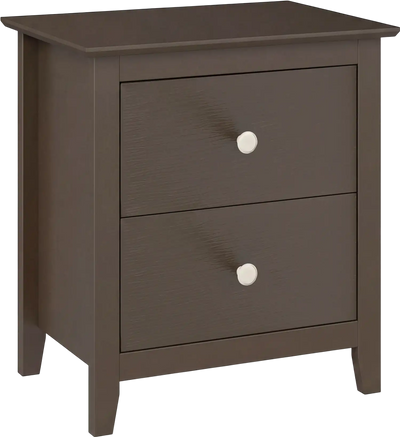 Costway Modern Nightstand 2-Drawer Side Table for Small Spaces 98316572 New
